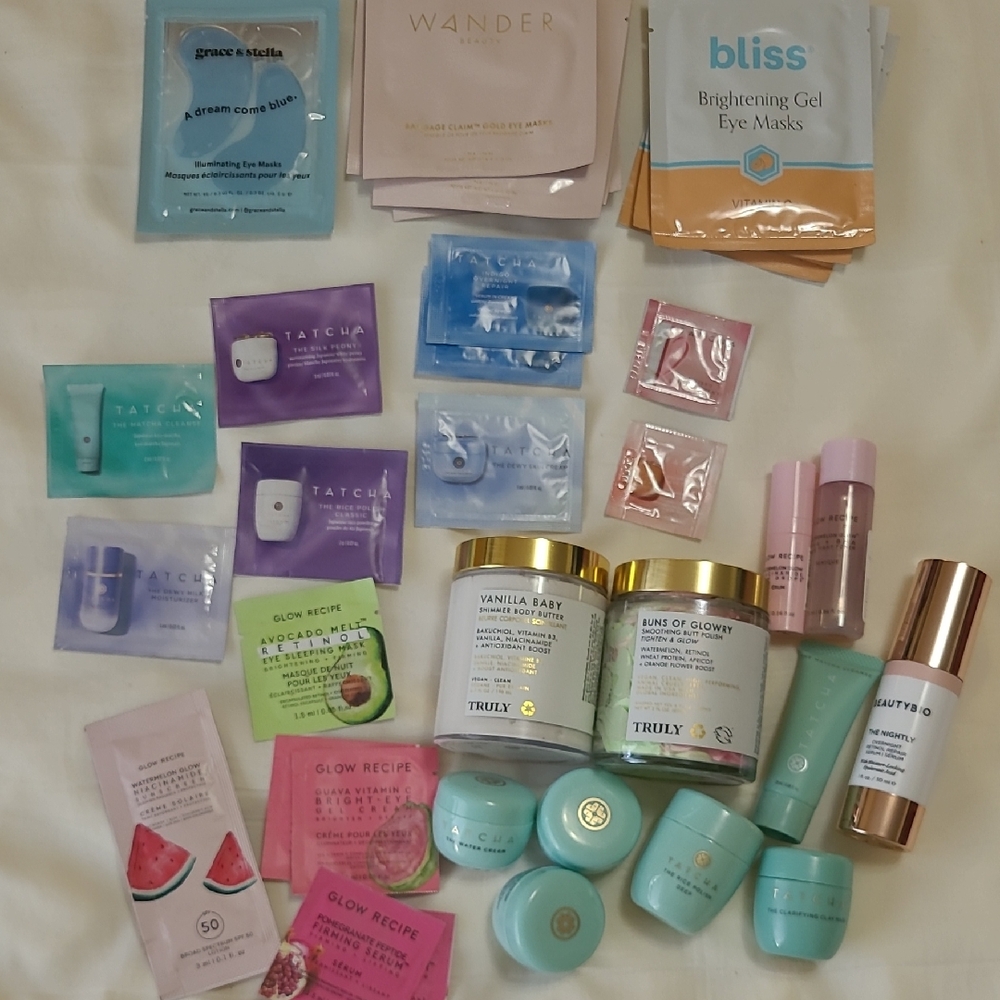 Tatcha Skincare Collection - Blue, Purple, Pink, Gold